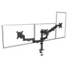 Monitora stiprinājums MACLEAN MC-137 — gāzes atspere, 3 monitoriem 17 collas–27 collas, 2–8 kg katram, melns