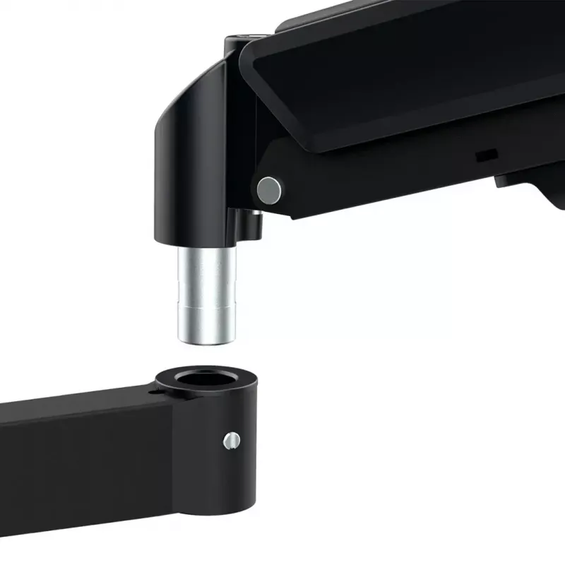 Monitora stiprinājums MACLEAN MC-137 — gāzes atspere, 3 monitoriem 17 collas–27 collas, 2–8 kg katram, melns