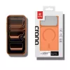 Crong Hybrid Matte Magnetic MagSafe maciņš iPhone 17 Pro — PC+TPU, caurspīdīgi oranžs