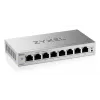 Pārvaldāms L2 Gigabit Ethernet tīkla komutators Zyxel GS1200-8V3 — 8x RJ-45 10/100/1000, 16 Gbit/s, MAC 4000, galda, pelēks