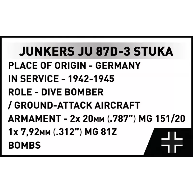 Cobi Blocks Junkers JU 87D-3 Stuka būvkomplekts 556 gabali