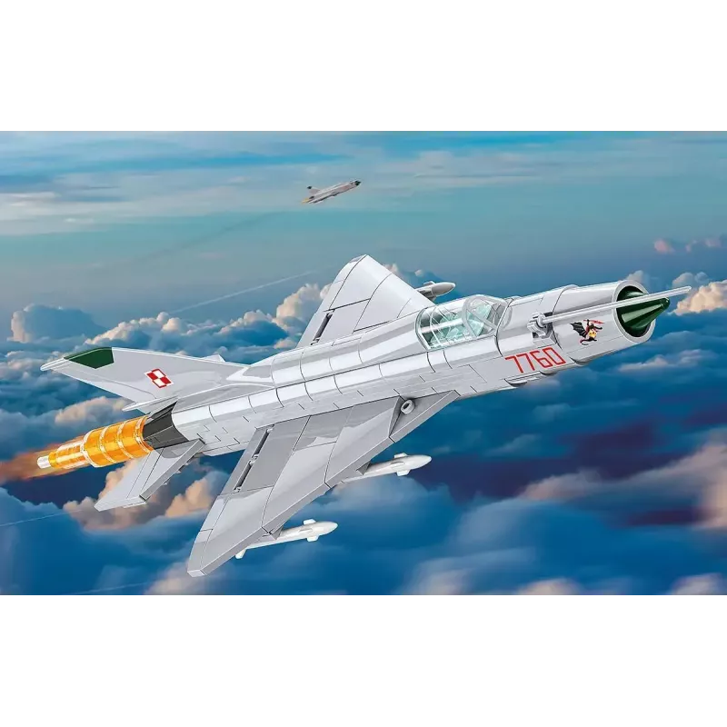 Cobi Mig-21 MF konstruktoru bloki 381 gabalu komplekts — rotaļlietu modelis būvēšanai