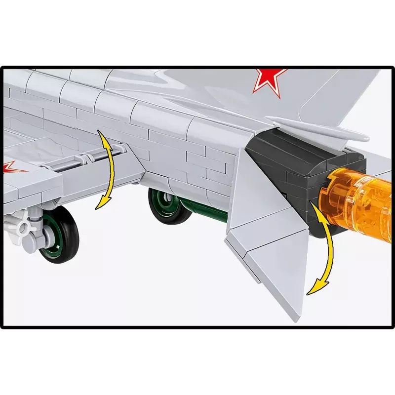 Cobi Mig-21 MF konstruktoru bloki 381 gabalu komplekts — rotaļlietu modelis būvēšanai