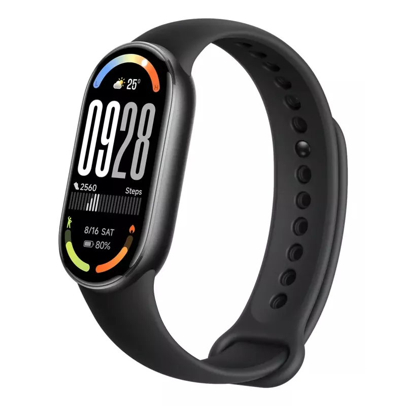 Plaukstas aktivitātes izsekotājs Xiaomi Smart Band 10 AMOLED 1,72 collas (4,37 cm) melns, 233 mAh, 212×520 px