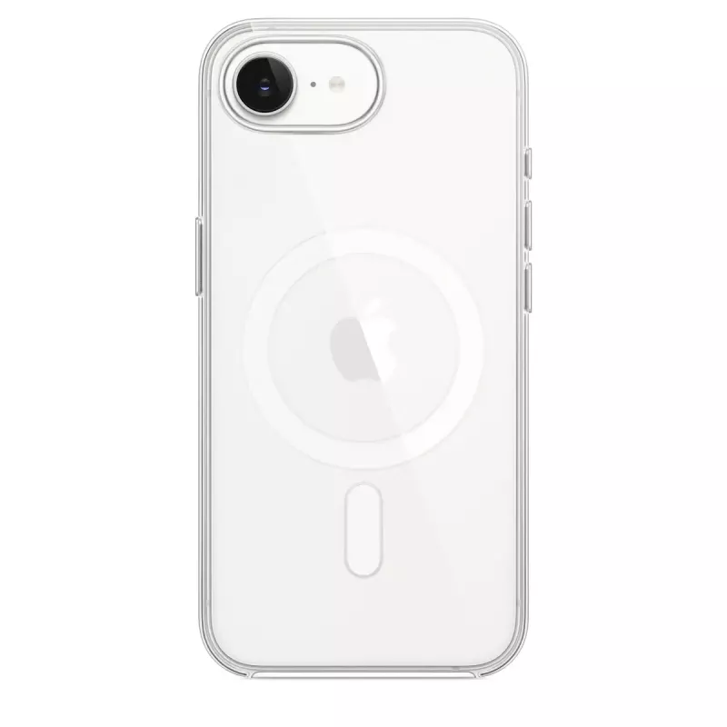 Caurspīdīgs aizsargvāciņš Apple iPhone 17e – caurspīdīgs PC maciņš, MagSafe, 6,1 collu ekrānam