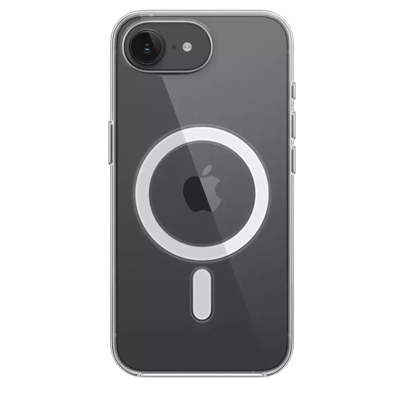 Caurspīdīgs aizsargvāciņš Apple iPhone 17e – caurspīdīgs PC maciņš, MagSafe, 6,1 collu ekrānam