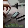 ICY BOX M.2 NVMe SSD korpuss ar USB 3.2 Gen 2 Type-C un RGB apgaismojumu