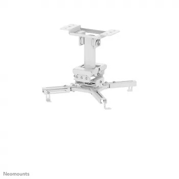 Griestu projektora kronšteins Neomounts CL25-530WH1 — pilnībā kustīgs, maksimālā slodze 45 kg, augstums 25,5 cm, balts