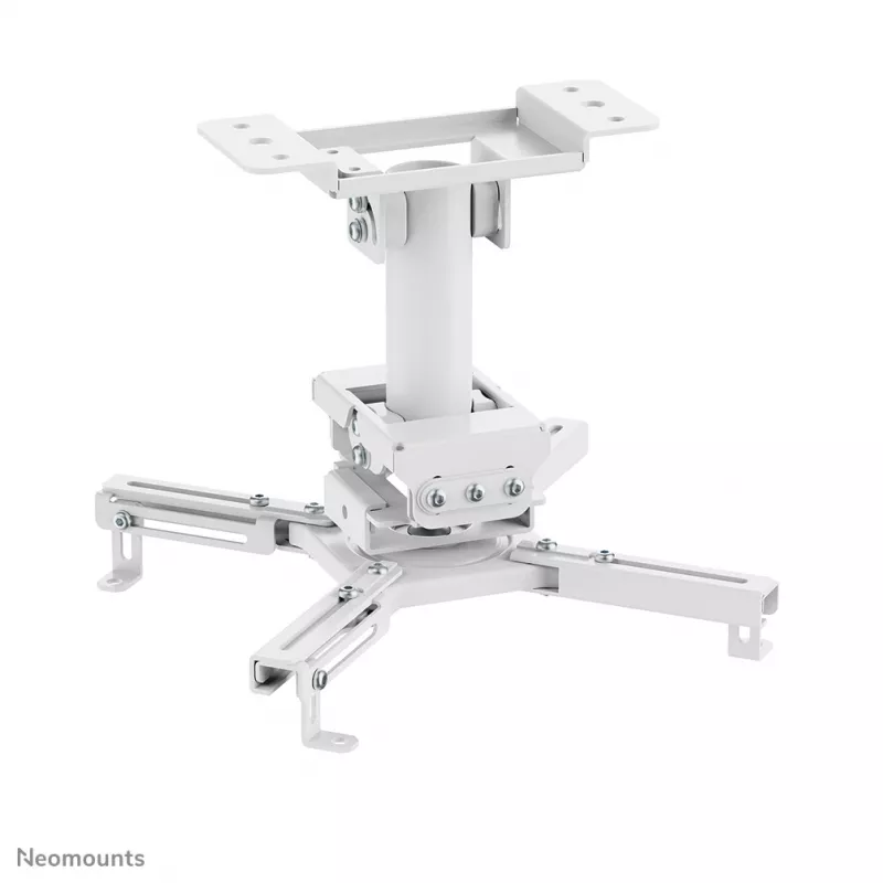 Griestu projektora kronšteins Neomounts CL25-530WH1 — pilnībā kustīgs, maksimālā slodze 45 kg, augstums 25,5 cm, balts