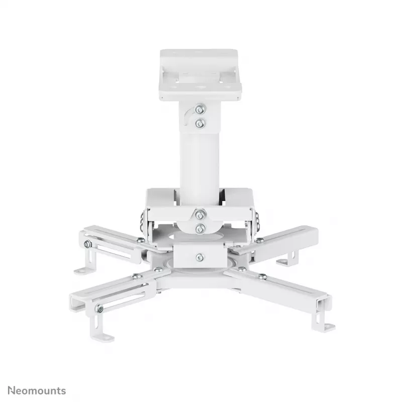 Griestu projektora kronšteins Neomounts CL25-530WH1 — pilnībā kustīgs, maksimālā slodze 45 kg, augstums 25,5 cm, balts
