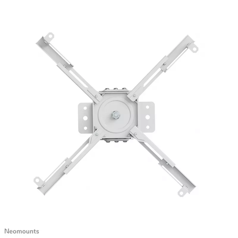 Griestu projektora kronšteins Neomounts CL25-530WH1 — pilnībā kustīgs, maksimālā slodze 45 kg, augstums 25,5 cm, balts