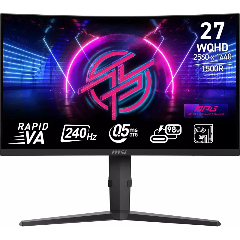 MSI MPG 275CQRXF datora monitors 68.6 cm (27 collas) 2560 x 1440 pikseļi Wide Quad HD Melns