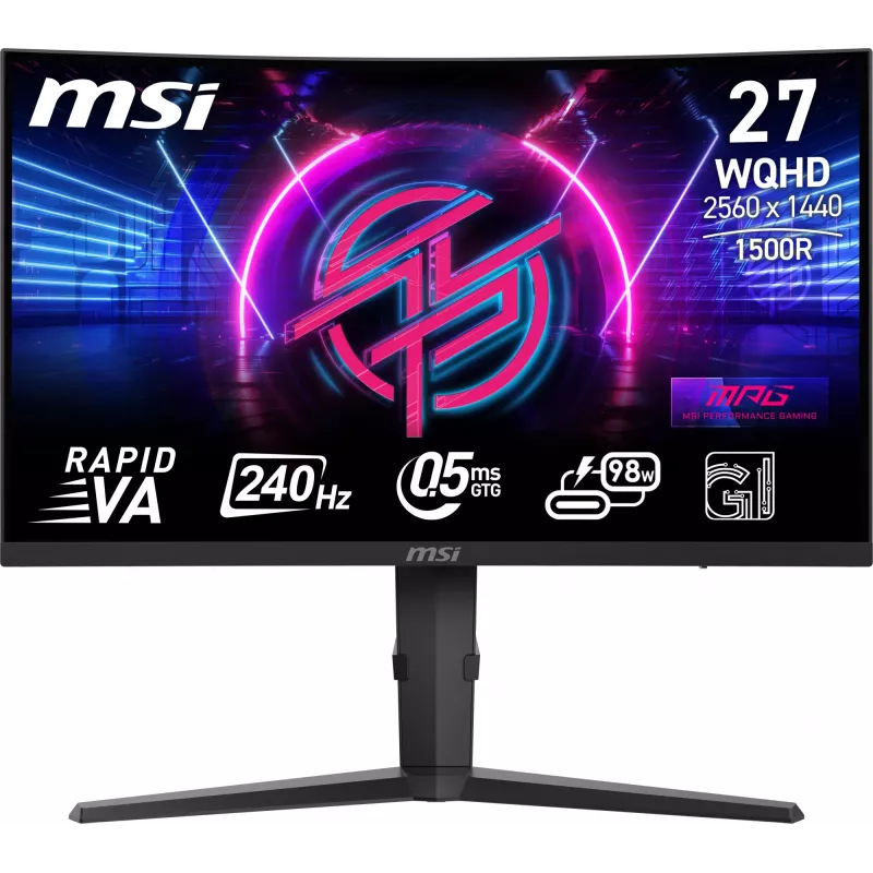 MSI MPG 275CQRXF datora monitors 68.6 cm (27 collas) 2560 x 1440 pikseļi Wide Quad HD Melns