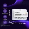 Trīsfāzu DIN sliedes enerģijas skaitītājs QOLTEC 50978 — 400V, 100A