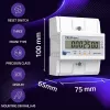 Trīsfāzu elektroenerģijas skaitītājs QOLTEC 50980 — 400 V, 100 A ar atiestatīšanu