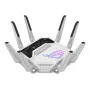 ASUS ROG Rapture GT-BE19000AI bezvadu maršrutētājs 10 Gigabit Ethernet Tri-band (2,4 GHz / 5 GHz / 6 GHz) Balts