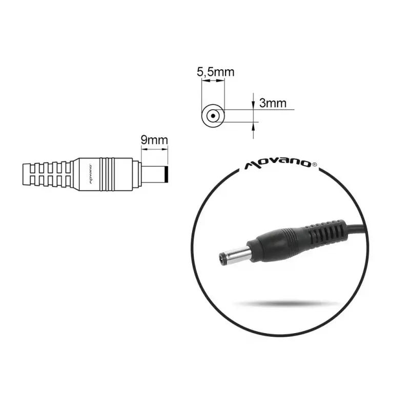 Barošanas bloks MITSU Samsung 19 V 3,16 A (modelis 5ZM050)