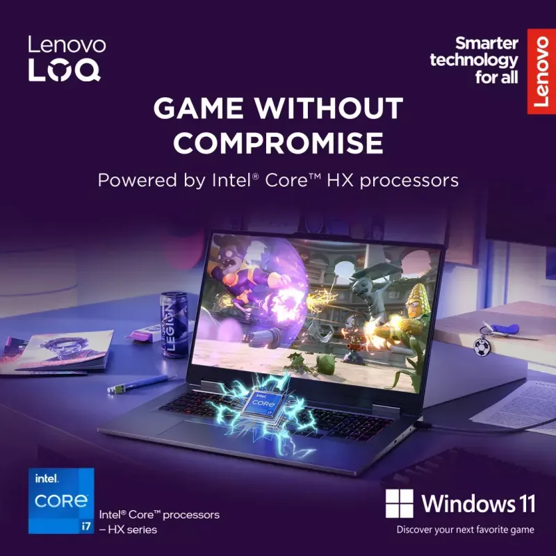 Portatīvais dators Lenovo LOQ 17IRX10 17,3 collu FHD IPS i7-13650HX 16 GB DDR5 1 TB SSD NVIDIA GeForce RTX 5060 8 GB Windows 11 Home Lunar pelēka