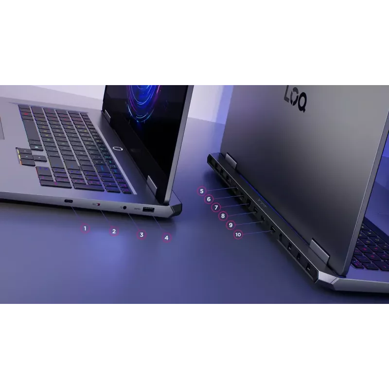 Portatīvais dators Lenovo LOQ 17IRX10 17,3 collu FHD IPS i7-13650HX 16 GB DDR5 1 TB SSD NVIDIA GeForce RTX 5060 8 GB Windows 11 Home Lunar pelēka