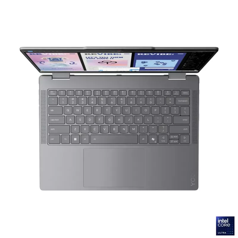 Lenovo Yoga 7 2-in-1 14ILL10 | Luna Grey | 14 collas | OLED | Skārienekrāns | WUXGA | 1920 x 1200 pikseļi | Intel Core Ultra 7 | 256V | 16 GB | Ielodēta LPDDR5x | SSD ietilpība 512 GB | Intel Arc Graphics 140V | Windows 11 Home | 802.11be | Bluetooth versija 5.4 | Tastatūras valoda angļu | Tastatūras fona apgaismojums | Garantija 24 mēneši | Baterijas garantija 12 mēneši