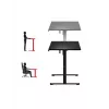 Taisns spēļu galds Huzaro Hero 8.2 melns MDF taisnstūrveida 1200x600 mm, regulējams augstums 720–1180 mm, 80 kg noslodze