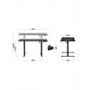 Taisns spēļu galds Huzaro Hero 8.2 melns MDF taisnstūrveida 1200x600 mm, regulējams augstums 720–1180 mm, 80 kg noslodze
