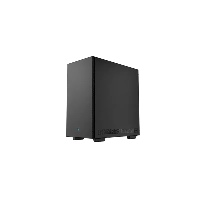 PC korpuss DeepCool CH510 Midi Tornis Melns — rūdīts stikls, microATX/ATX, atbalsta 360 mm priekšējos/augšējos radiatorus, maks. GPU 38 cm, barošanas bloks apakšā, 7 paplašināšanas sloti