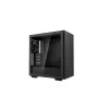 PC korpuss DeepCool CH510 Midi Tornis Melns — rūdīts stikls, microATX/ATX, atbalsta 360 mm priekšējos/augšējos radiatorus, maks. GPU 38 cm, barošanas bloks apakšā, 7 paplašināšanas sloti