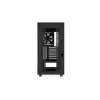 PC korpuss DeepCool CH510 Midi Tornis Melns — rūdīts stikls, microATX/ATX, atbalsta 360 mm priekšējos/augšējos radiatorus, maks. GPU 38 cm, barošanas bloks apakšā, 7 paplašināšanas sloti