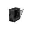 PC korpuss DeepCool CH510 Midi Tornis Melns — rūdīts stikls, microATX/ATX, atbalsta 360 mm priekšējos/augšējos radiatorus, maks. GPU 38 cm, barošanas bloks apakšā, 7 paplašināšanas sloti