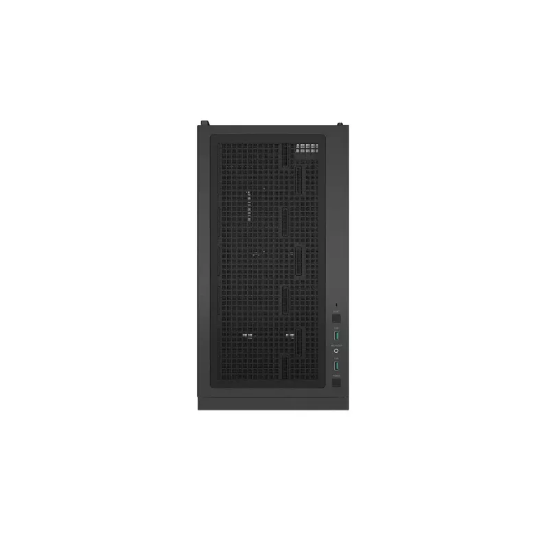 PC korpuss DeepCool CH510 Midi Tornis Melns — rūdīts stikls, microATX/ATX, atbalsta 360 mm priekšējos/augšējos radiatorus, maks. GPU 38 cm, barošanas bloks apakšā, 7 paplašināšanas sloti