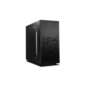 PC korpuss DeepCool Matrexx 30 SI Mini Tower — Micro ATX/Mini-ITX, 3x3,5 collu + 2x2,5 collu nodalījumi, 25 cm GPU, 15,1 cm CPU dzesētājs, augšējais barošanas bloks, melns