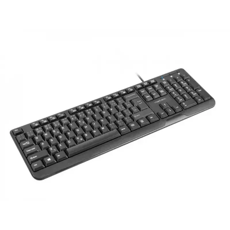 Vadu USB klaviatūra NATEC NKL-1151 — Melna, CZ-SK (slovāku) izkārtojums, 104 taustiņi, USB vadu, 1,8 m kabelis