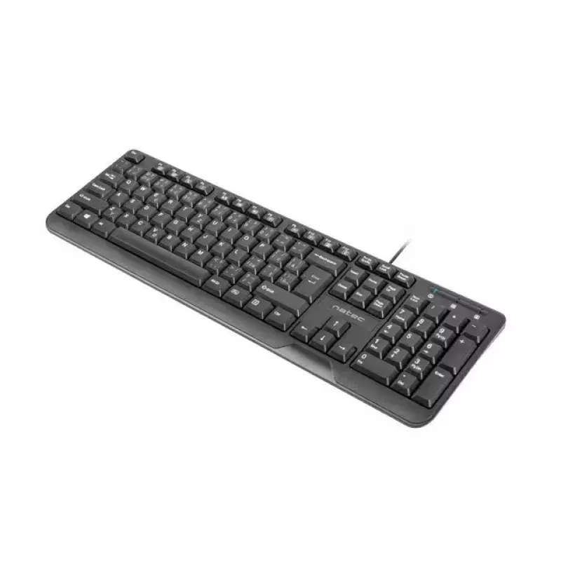 Vadu USB klaviatūra NATEC NKL-1151 — Melna, CZ-SK (slovāku) izkārtojums, 104 taustiņi, USB vadu, 1,8 m kabelis