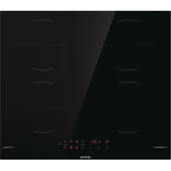 Gorenje GI6401BSCE melna iebūvējamā 59 cm zonas indukcijas plīts virsma, 4 zonas