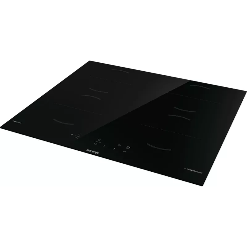 Gorenje GI6401BSCE melna iebūvējamā 59 cm zonas indukcijas plīts virsma, 4 zonas