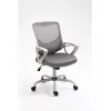 Biroja grozāmais krēsls ActiveJet YK507 — polsterēts sēdeklis, sieta atzveltne, auduma apdare pelēkā krāsā, augstums 90–100 cm, atzveltnes platums 45 cm