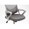 Biroja grozāmais krēsls ActiveJet YK507 — polsterēts sēdeklis, sieta atzveltne, auduma apdare pelēkā krāsā, augstums 90–100 cm, atzveltnes platums 45 cm