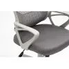 Biroja grozāmais krēsls ActiveJet YK507 — polsterēts sēdeklis, sieta atzveltne, auduma apdare pelēkā krāsā, augstums 90–100 cm, atzveltnes platums 45 cm