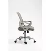 Biroja grozāmais krēsls ActiveJet YK507 — polsterēts sēdeklis, sieta atzveltne, auduma apdare pelēkā krāsā, augstums 90–100 cm, atzveltnes platums 45 cm