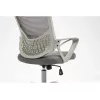 Biroja grozāmais krēsls ActiveJet YK507 — polsterēts sēdeklis, sieta atzveltne, auduma apdare pelēkā krāsā, augstums 90–100 cm, atzveltnes platums 45 cm