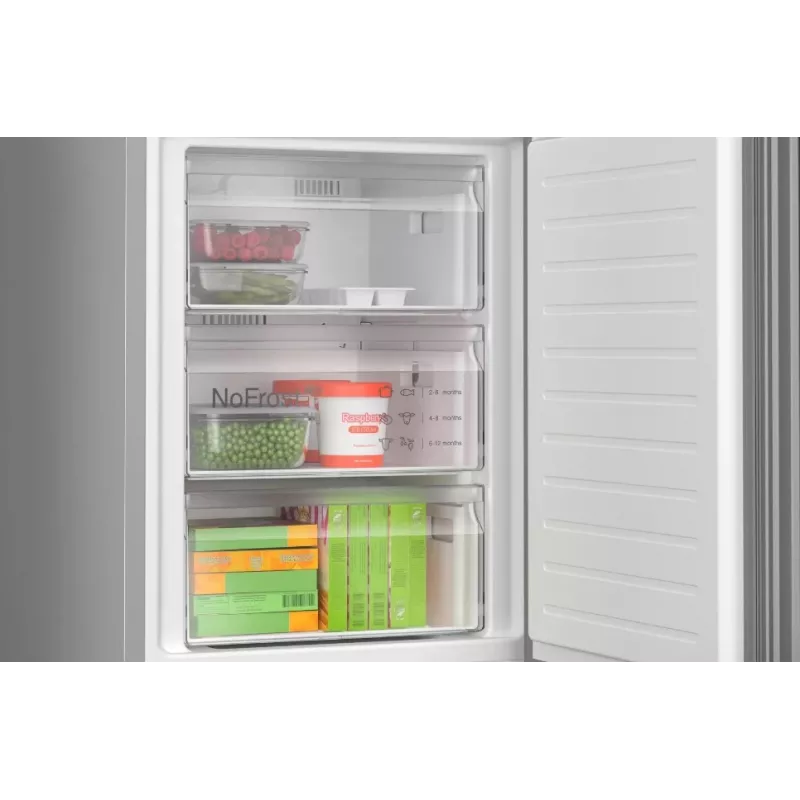 Bosch Serie 6 KGN39LBCF ledusskapis-saldētava brīvstāvoša 363 L melna