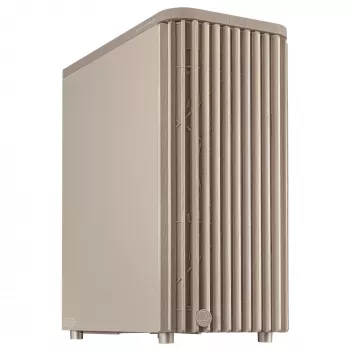 PC korpuss ASUS ProArt PA401 Wood Edition Bēšs — mid-tower, metāla priekšējais panelis