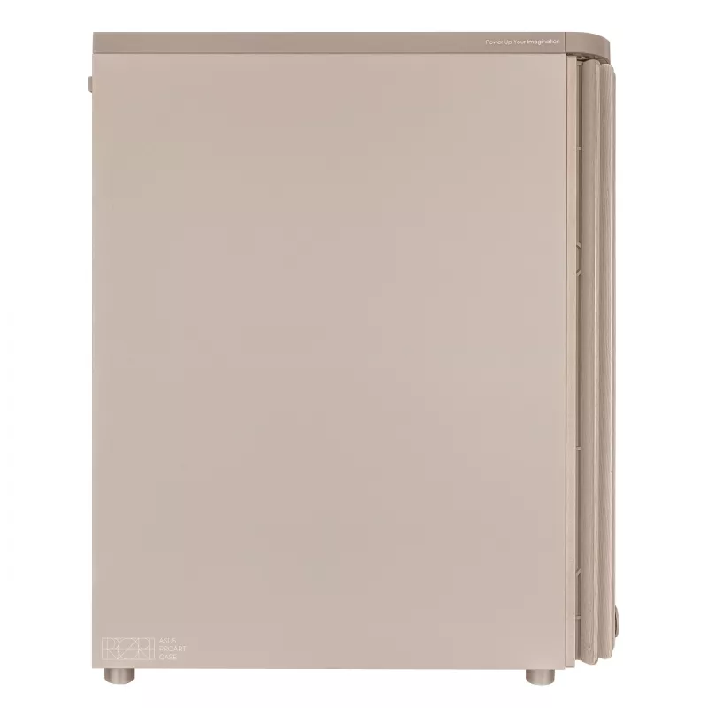 PC korpuss ASUS ProArt PA401 Wood Edition Bēšs — mid-tower, metāla priekšējais panelis