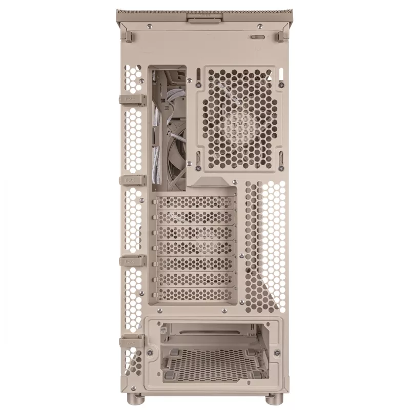 PC korpuss ASUS ProArt PA401 Wood Edition Bēšs — mid-tower, metāla priekšējais panelis