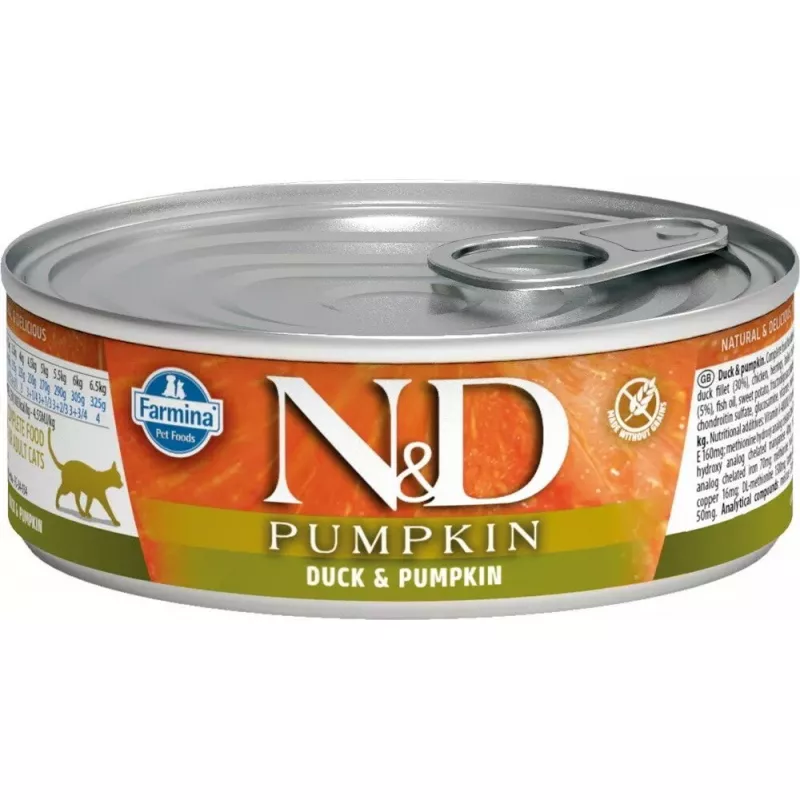 Mitrā kaķu barība Farmina N&D Pumpkin Duck 70 g paciņa, pieaugušiem kaķiem