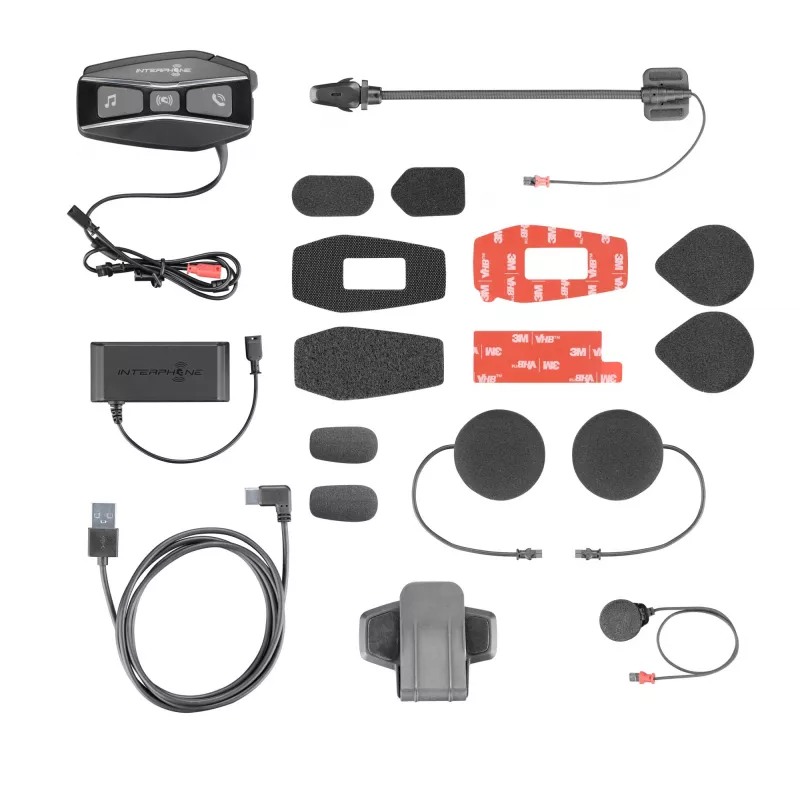 Interphone U-COM 16, 1600 m, A2DP, AVRCP, melna, ūdensizturīgs, IP67, 8 h