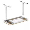 Elektriski regulējams augstums galds ActiveJet ET119W-C 140x70 cm — 1 motors, augstums 725–1225 mm, balts/ozols