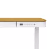 Elektriski regulējams augstums galds ActiveJet ET119W-C 140x70 cm — 1 motors, augstums 725–1225 mm, balts/ozols