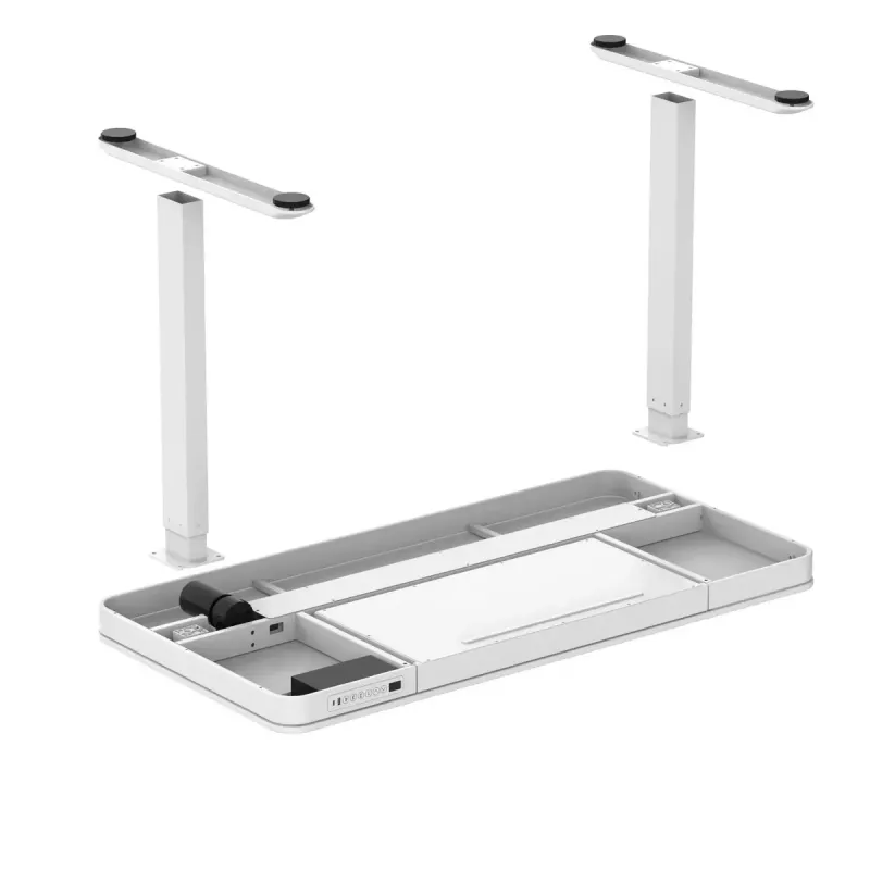 Elektriski regulējams augstums galds ActiveJet ET119W-C 140x70 cm, gājiens 50 cm, slodze 45 kg, balts